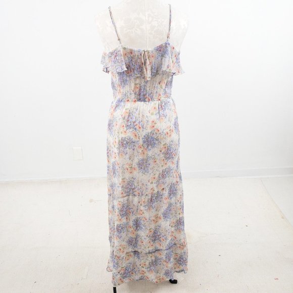 Vintage 90s Joie L Silk Floral Printed Maxi Dress - Picture 6 of 9